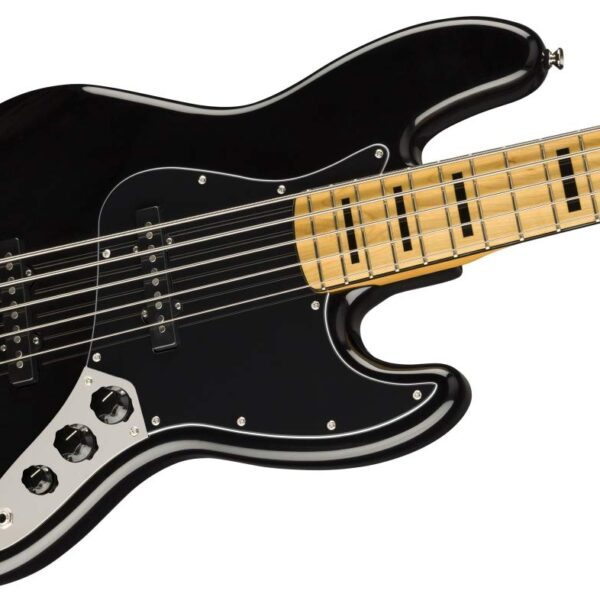Squier Classic Vibe 70s Bajo Jazz de 5 cuerdas, Negro, Diapasón de Arce