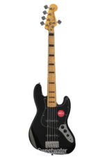 Squier Classic Vibe 70s Bajo Jazz de 5 cuerdas, Negro, Diapasón de Arce
