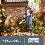 Soplador de Hojas Inalámbrico Worx WG584 40V 430 CFM 90 MPH con 2 Baterías de 2.5 Ah y Cargador