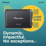 Amplificador de Coche Pioneer GM-DX975 5 Canales 2000 W Máximo Clase D con Perilla de Graves Remota