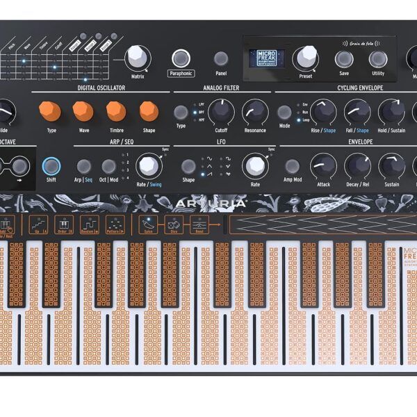 Arturia - Teclado sintetizador MicroFreak - Sintetizador híbrido de 25 teclas con teclado PCB, wavetable y osciladores d