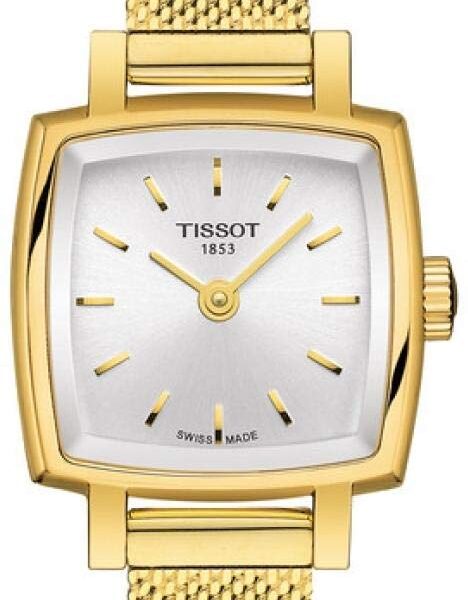 Reloj Tissot Preciosa T0581093303100 Caja Cuadrada Acero Inoxidable con Revestimiento PVD Oro Amarillo Cristal de Zafiro