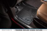 Juego de Tapetes SMARTLINER SA0043 B0044 E0162 2 Filas y Forro de Carga Compatible con GMC Acadia 2007-2016 Color Negro