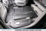 Juego de Tapetes SMARTLINER SA0043 B0044 E0162 2 Filas y Forro de Carga Compatible con GMC Acadia 2007-2016 Color Negro