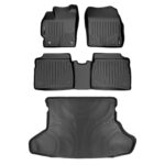 Juego de Tapetes de Piso SMARTLINER SA0123 B0123 D0123 2 Filas y Forro de Carga para Toyota Prius 2012 2015