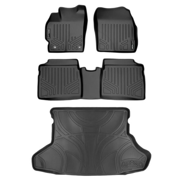 Juego de Tapetes de Piso SMARTLINER SA0123 B0123 D0123 2 Filas y Forro de Carga para Toyota Prius 2012 2015