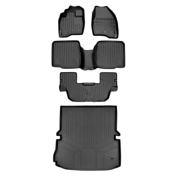 Juego de Alfombrillas SMARTLINER SA0245 B0082 C0082 D0082 3 Filas y Forro de Carga para Ford Explorer 2017-2019