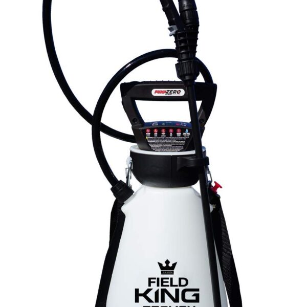 Pulverizador Field King 190571 con batería de iones de litio tecnología Pump Zero 2 galones color blanco