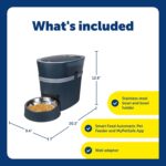 Alimentador para mascotas PetSafe Smart Feed PFD00-16828 Automático con App Compatible con Alexa iOS y Android Capacidad