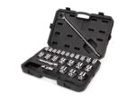 TEKTON Juego de Llaves de Vaso y Trinquete SKT35105 24 Piezas 12 Puntos Unidad de 3/4 Pulgadas Acero Aleado