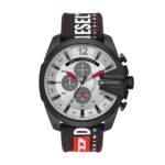 Reloj Diesel Mega Chief DZ4512 Cronógrafo Acero Inoxidable 51 mm Correa de Nailon Negro