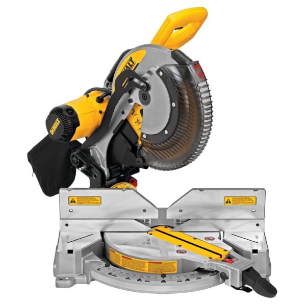 DEWALT Sierra ingletadora, doble bisel, compuesta, 12 pulgadas, 15 amperios (DWS716)
