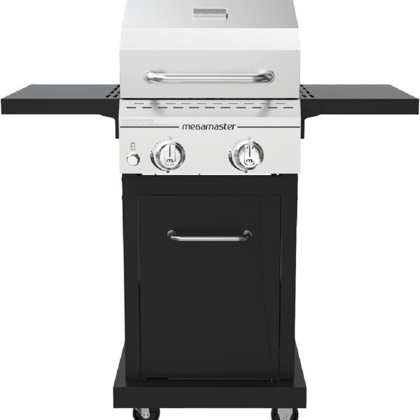 Parrilla de Gas Megamaster 720-0864MA 2 Quemadores 418 Pulgadas Cuadradas 28000 BTU Acero Inoxidable