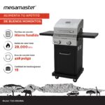 Parrilla de Gas Megamaster 720-0864MA 2 Quemadores 418 Pulgadas Cuadradas 28000 BTU Acero Inoxidable