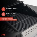 Parrilla de Gas Megamaster 720-0864MA 2 Quemadores 418 Pulgadas Cuadradas 28000 BTU Acero Inoxidable