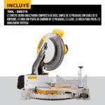 DEWALT - Sierra de inglete de 12 pulgadas, 15 A, bisel único, compuesta (DWS715)