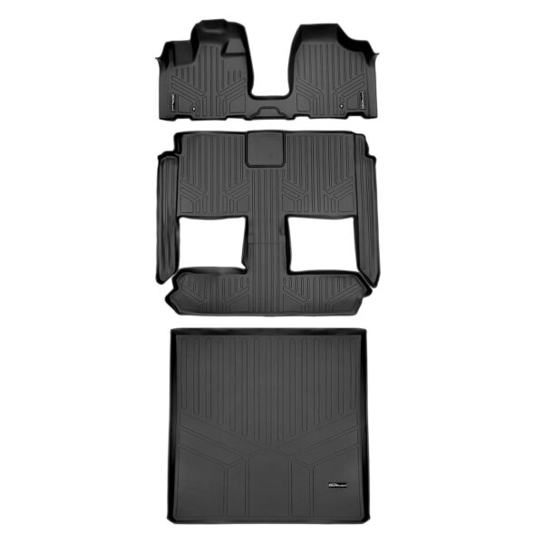 Juego de Tapetes SMARTLINER 3 Filas y Forro de Carga Color Negro para Caravan Town Country 2008-2020 Stow n Go