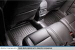 SMARTLINER Juego de Alfombrillas 3 Filas y Forro de Carga Negro para Ford Explorer 2015-2016 con Consola Central de Segu