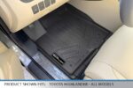 SMARTLINER Juego de Alfombrillas 3 Filas y Forro de Carga Negro para Toyota Highlander 2014-2019 con Asiento de Banco Se