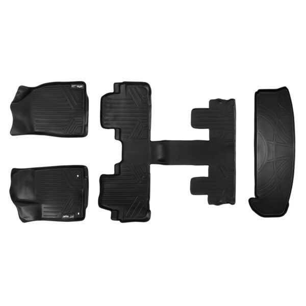 Juego de Alfombrillas y Forro de Carga SMARTLINER SA0152 B0201 E0152 para Toyota Highlander 2014-2019 Color Negro con As
