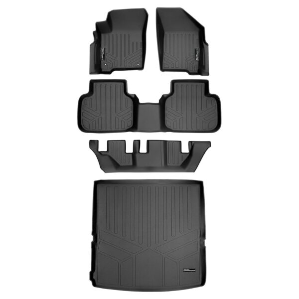 Juego de Alfombrillas SMARTLINER 3 Filas y de Carga Todo Clima Dodge Journey 2010-2020 Negro