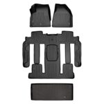 SMARTLINER Juego de Tapetes 2 Filas y Forro de Carga Negro Compatible con GMC Acadia 2007-2008