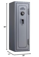 Wasatch Caja fuerte ignífuga e impermeable para 18 armas con cerradura electrónica, gris (18EGW)