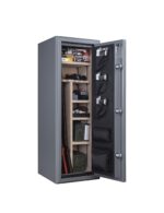 Wasatch Caja fuerte ignífuga e impermeable para 18 armas con cerradura electrónica, gris (18EGW)