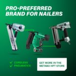 Metabo HPT Engrapadora de corona ancha, clavadoras neumáticas preferidas por profesionales, herramienta para entablillad