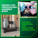 Metabo HPT Engrapadora de corona ancha, clavadoras neumáticas preferidas por profesionales, herramienta para entablillad
