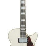 D'Angelico DAPSSCMPCSCB Premier SS - Guitarra eléctrica semihueca con tope y bolsa de concierto, color champán