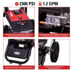 Lavadora a Presión Eléctrica Simpson 61016 2300 PSI 1.2 GPM Manguera 25 Pies Color Negro