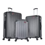 Maleta Rígida DUKAP Intely DKINTSML-GRE Set 3 Piezas 20 28 32 Pulgadas Gris con Puerto USB y Báscula Digital Cerradura T