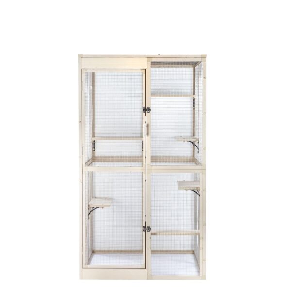 Corral Kitty Katio New Age Pet EHKK810 ECOFLEX Color Arce con Alambre de Acero Inoxidable NeveRust