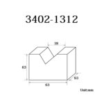 HHIP 3402-1312 Par de bloques en V de granito a juego, 2.480 x 2.480 in