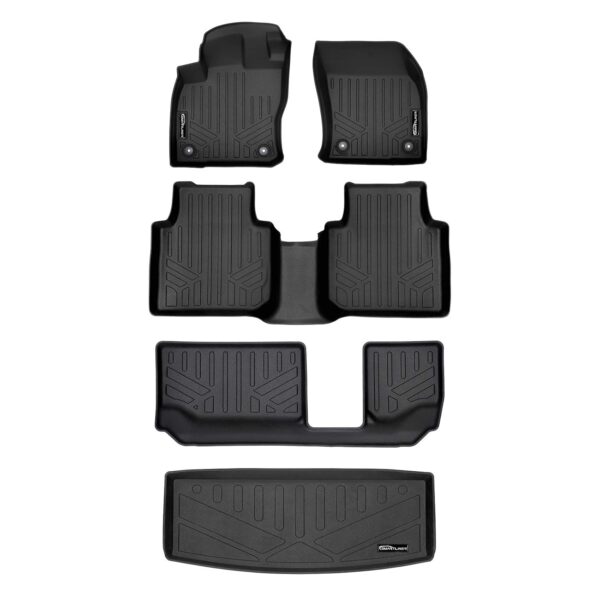 Alfombrillas de Piso MAXLINER 3 Filas y Forro de Carga Ajuste Personalizado para Volkswagen Tiguan 2018-2024 Color Negro