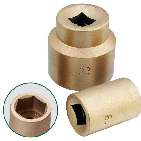 Dado de Impacto CS Unitec EX1503D-055UA Bronce de Aluminio Sin Chispas No Magnético 6 Puntos 1-3/4 Pulgadas Unidad de 1