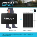 Panel Solar Portátil Renogy 200W 12V RNG-KIT-STCS200DC-VOY20 con Controlador de Carga PWM Voyager 20A Impermeable Plegab