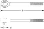 CS Unitec | Llave de trinquete de bronce de aluminio sin chispas | Herramienta de mano de 1/2 pulgadas