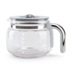 Smeg Cafetera de goteo estética de estilo retro de los años 50 con jarra de vidrio de 10 tazas, función de arranque auto