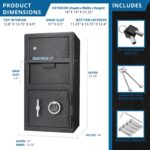 Barska AX13310 - Caja fuerte para depósitos con teclado digital, 0.72/0.78 pies cúbicos