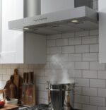 GE - Campana extractora de pared | Ventilador de cocina de 36 pulgadas con 4 velocidades, luces LED regulables | Control