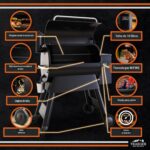 Parrilla y Ahumador de Pellets Traeger Pro 780 TFB78GLEC 780 Pulgadas Cuadradas Negro
