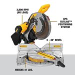 DEWALT Sierra ingletadora, 12 pulgadas, doble bisel, compuesto, línea de corte XPS, 15 amperios (DWS716XPS)