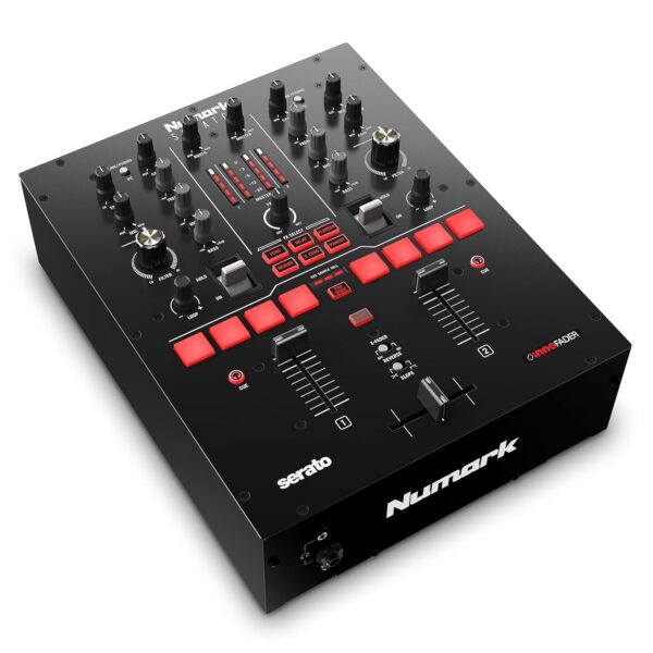 Numark Scratch | Mezclador de arañazos DJ de dos canales para Serato DJ Pro (incluido) con Innofader Crossfader, licenci