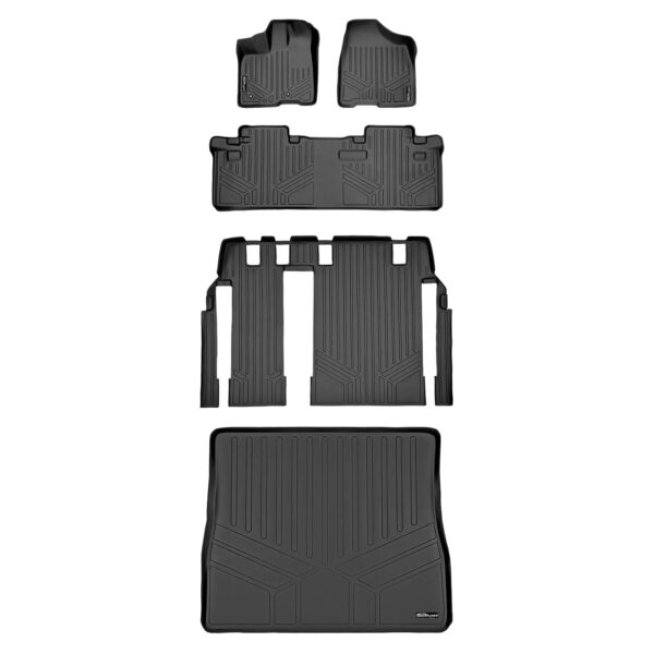 Juego de Tapetes MAXLINER A0083 B0083 C0229 D0083 Negro Todo Clima para Toyota Sienna 2011 2012