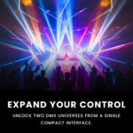 Interfaz DMX Chauvet Lighting X-press-512S para software ShowXpress control de dos universos DMX y Artnet compatible con