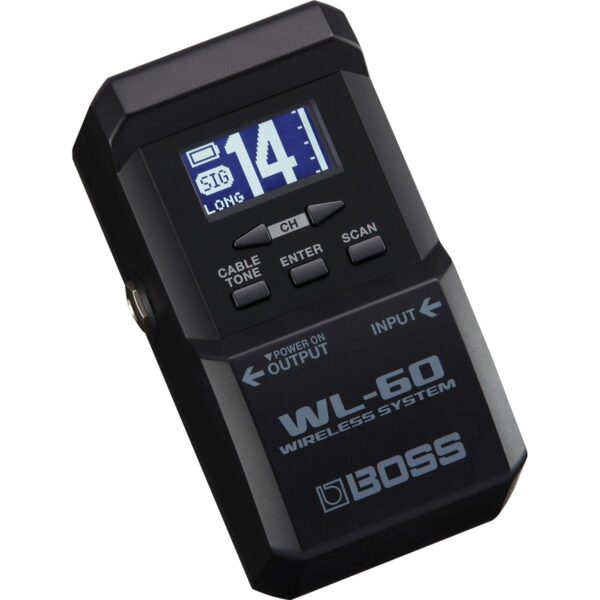 Sistema Inalámbrico para Guitarra BOSS WL-60 con Transmisor de Cuerpo y Receptor Tipo Stompbox Negro