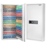 Barska - Teclado electrónico digital para montaje en pared, gabinete seguro con estantes ajustables y ranura para depósi