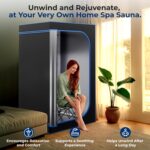 Sauna de Vapor Portátil SereneLife 1 Person Steam Sauna Vaporizador 4 Litros 1600 Vatios 9 Niveles de Calor Silla Plegab